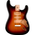 Corpo Fender Deluxe Series Stratocaster HSH Alder 2-Point Bridge Mount 3-Color Sunb