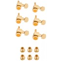 Fender Parts Locking Stratocaster/Telecaster Staggered Tuning Machines (6)  Gold 0990818200