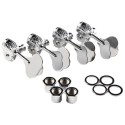 Fender Parts Deluxe "F" Stamp Bass Tuning Machines (4) Chrome 0097335049