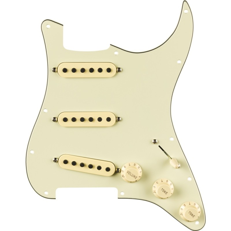 Fender Pre-Wired Strat Pickguard, Eric Johnson Signature, Mint Green 11 Hole PG