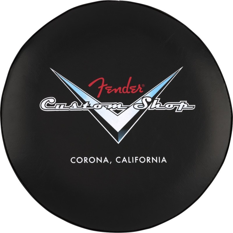 Sgabello Fender Custom Shop Chevron Logo  Black/Chrome, 30" 9192022006