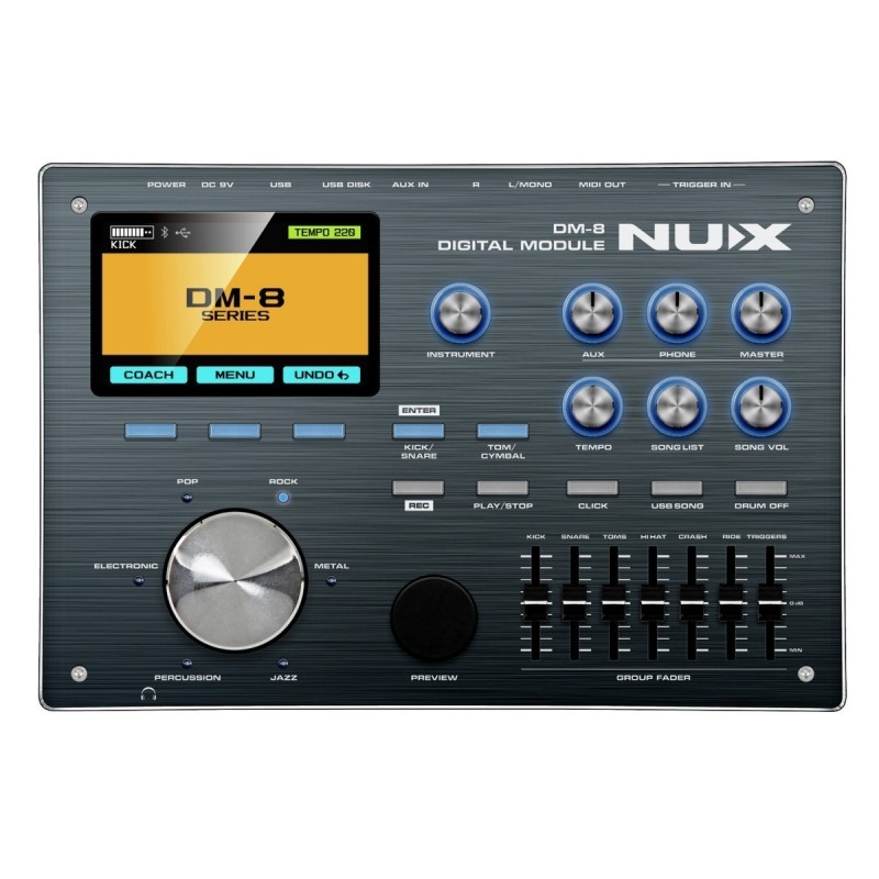NUX DM-8 Batteria elettronica con pelli Mesh - vai con la sigla