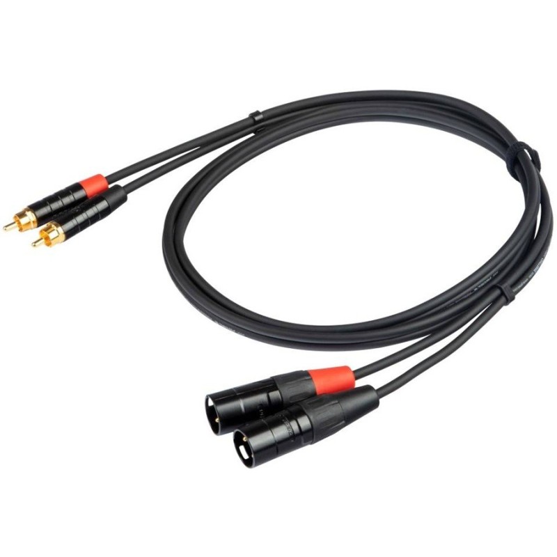 PROEL CHLP330LU3 Cavo audio 2 X spina RCA REAN - 2 x spina volante XLR 3P REAN - 3mt - vai con la sigla