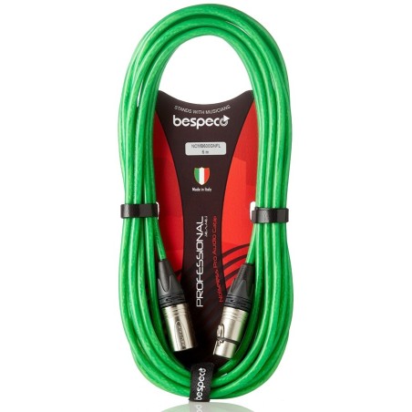 BESPECO NCMB600GNFL Cavi serie PROFESSIONAL Cavo fluorescente per microfoni - 6 mt - vai con la sigla