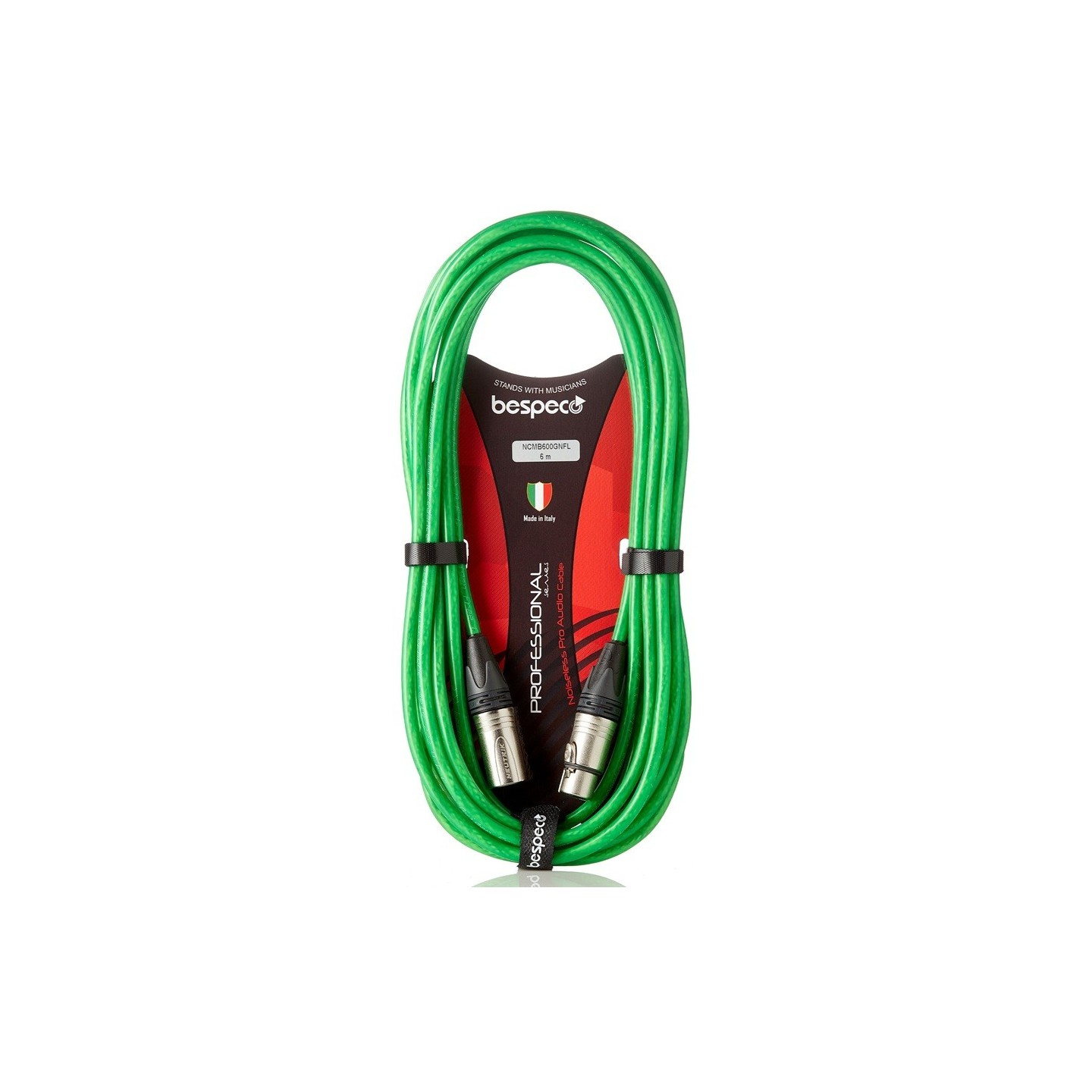 BESPECO NCMB600GNFL Cavi serie PROFESSIONAL Cavo fluorescente per microfoni - 6 mt - vai con la sigla