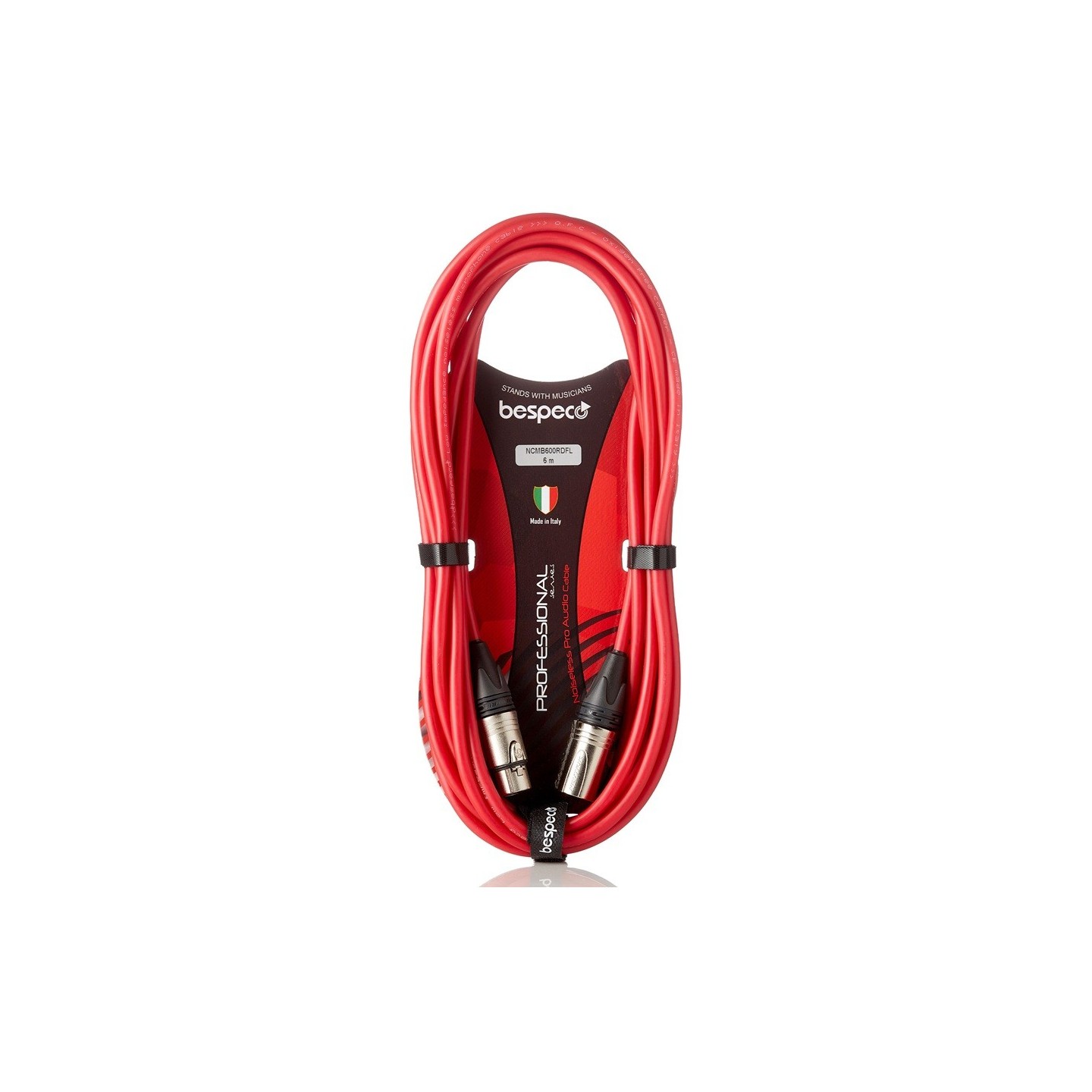 BESPECO NCMB600RDFL Cavi serie PROFESSIONAL Cavo fluorescente per microfoni - 6 mt - vai con la sigla