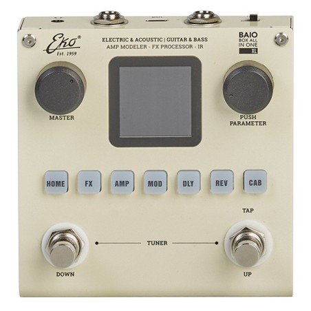 Eko Guitars - BAIO XL - multieffetto e IR loader per chitarra elettrica, acustica, classica e basso elettrico - vai con 