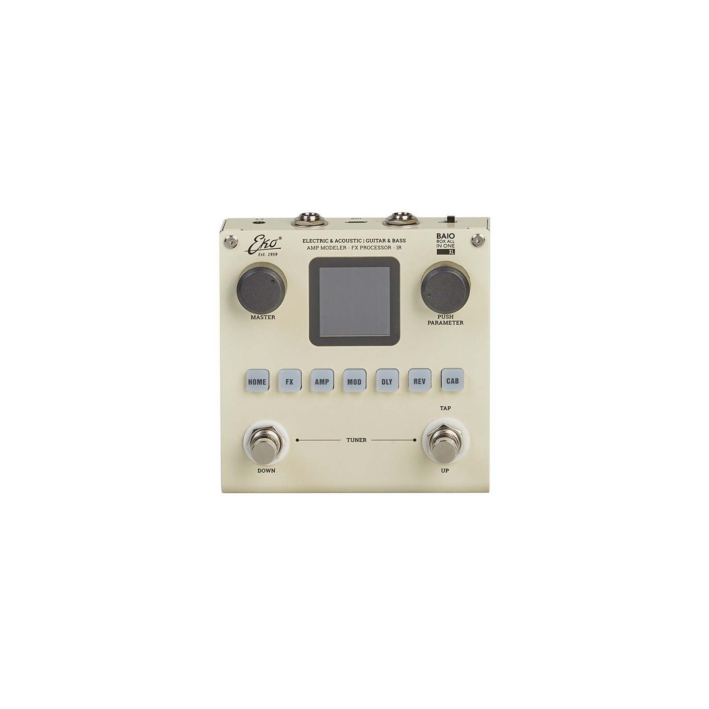 Eko Guitars - BAIO XL - multieffetto e IR loader per chitarra elettrica, acustica, classica e basso elettrico - vai con 