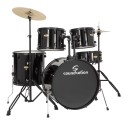SOUNDSATION EDK22B-BK Drum Set 5 pcs in Pioppo con finitura rivestita Black - vai con la sigla