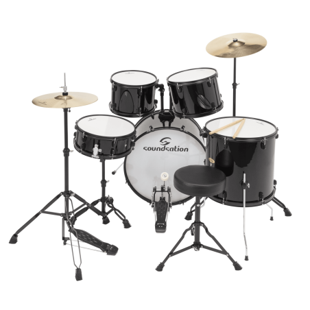 SOUNDSATION EDK22B-BK Drum Set 5 pcs in Pioppo con finitura rivestita Black - vai con la sigla