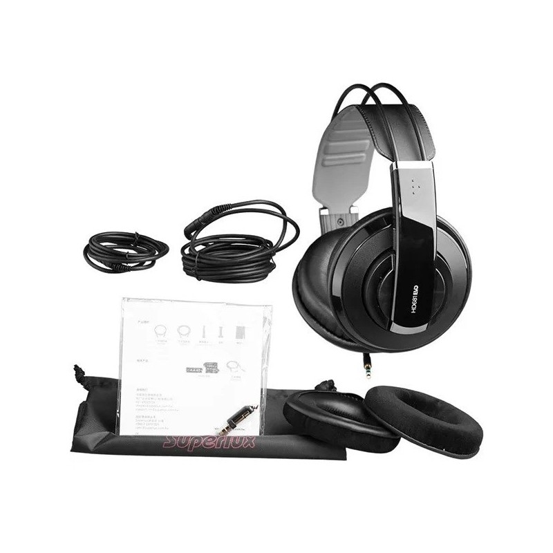 SUPERLUX HD681 EVO Black - Cuffie di monitoraggio professionali (semi-aperte) - vai con la sigla
