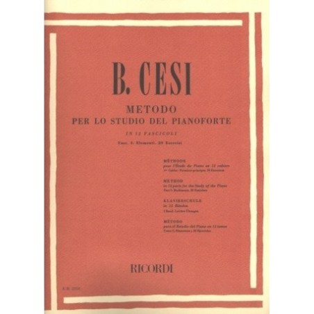 B. CESI- METODO PER LO STUDIO DEL PIANOFORTE FASCICOLO 1 - vaiconlasigla