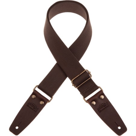 MAGRABO' Stripe SC Entry Marrone 5 cm terminali Marrone Scuro fibbia Ottone Antico - vai con la sigla
