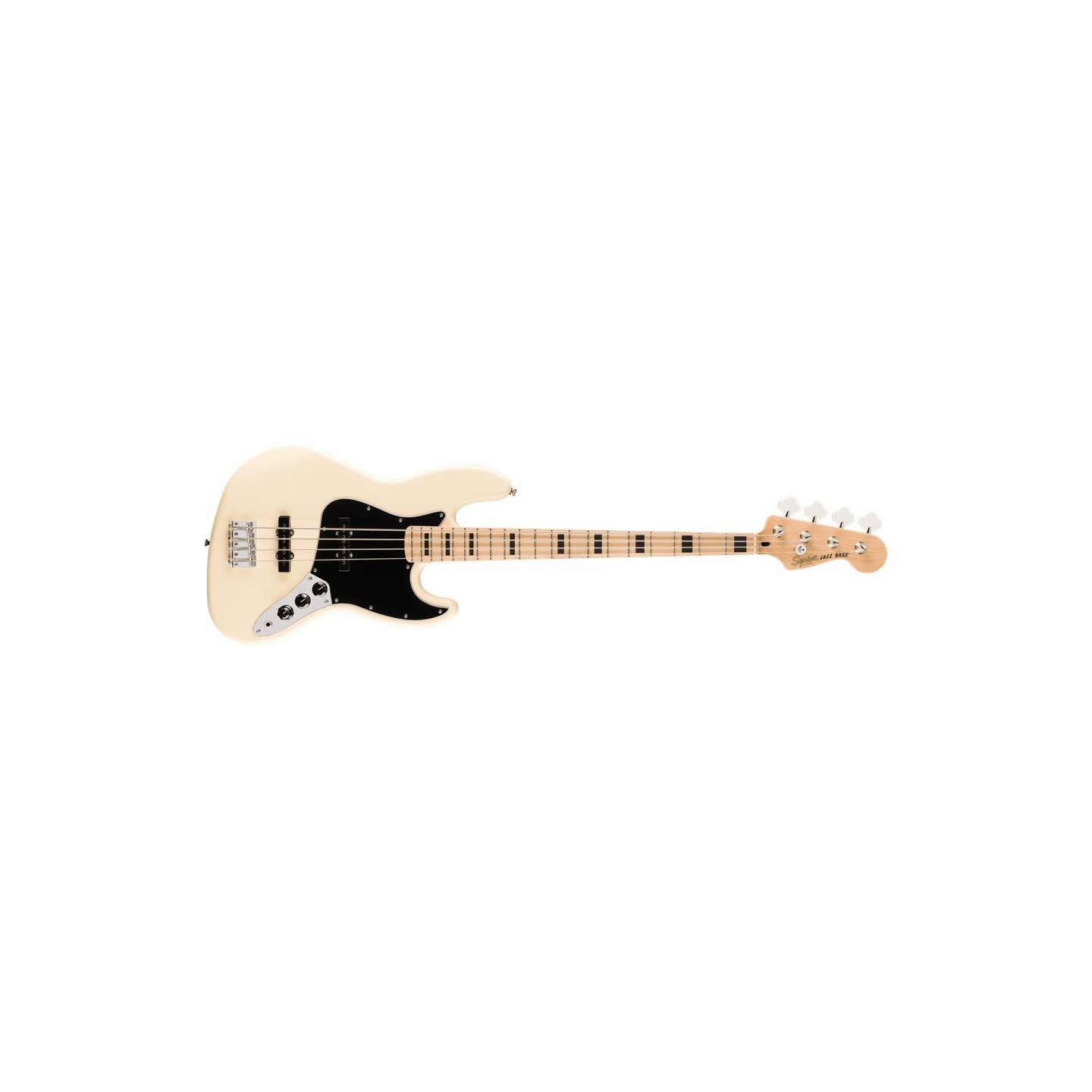 FENDER Affinity Series Active Jazz Bass, Maple Fingerboard, Black Pickguard, Olympic White - vai con la sigla