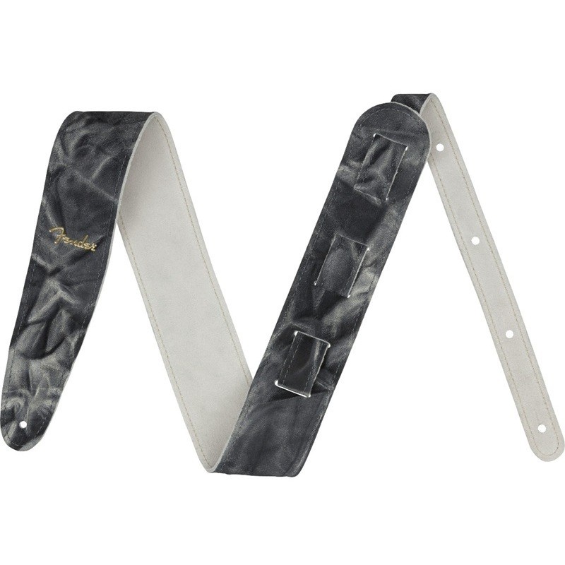 FENDER Tracolla in pelle Tie-Dye, Black - vai con la sigla
