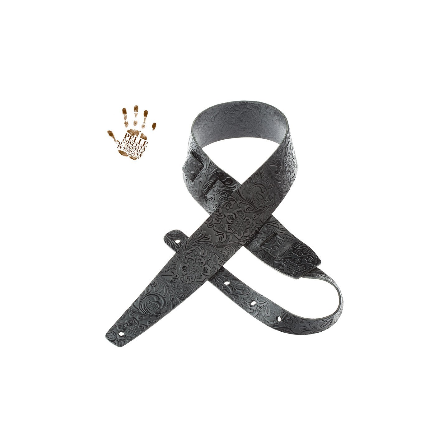 MAGRABO' Holes HC Embossed Flores Nero 6 cm - vaiconlasigla