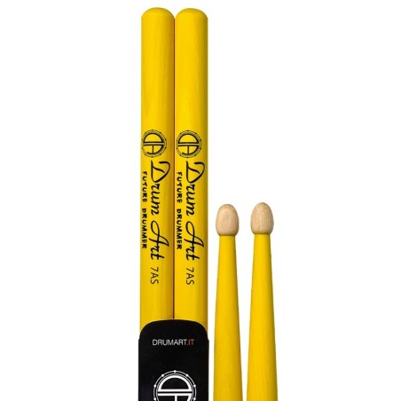 DRUM ART BACCHETTE HICKORY 7AS Future Drummer Gialle - vai con la sigla