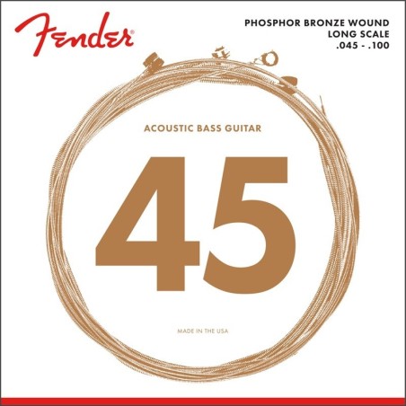 Fender 8060 Phosphor Bronze Acoustic Bass Strings - Long Scale 045/100 - vai con la sigla