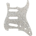 FENDER Battipenna ibrido vetro/glitterato Silver Stratocaster S/S/S - vai con la sigla