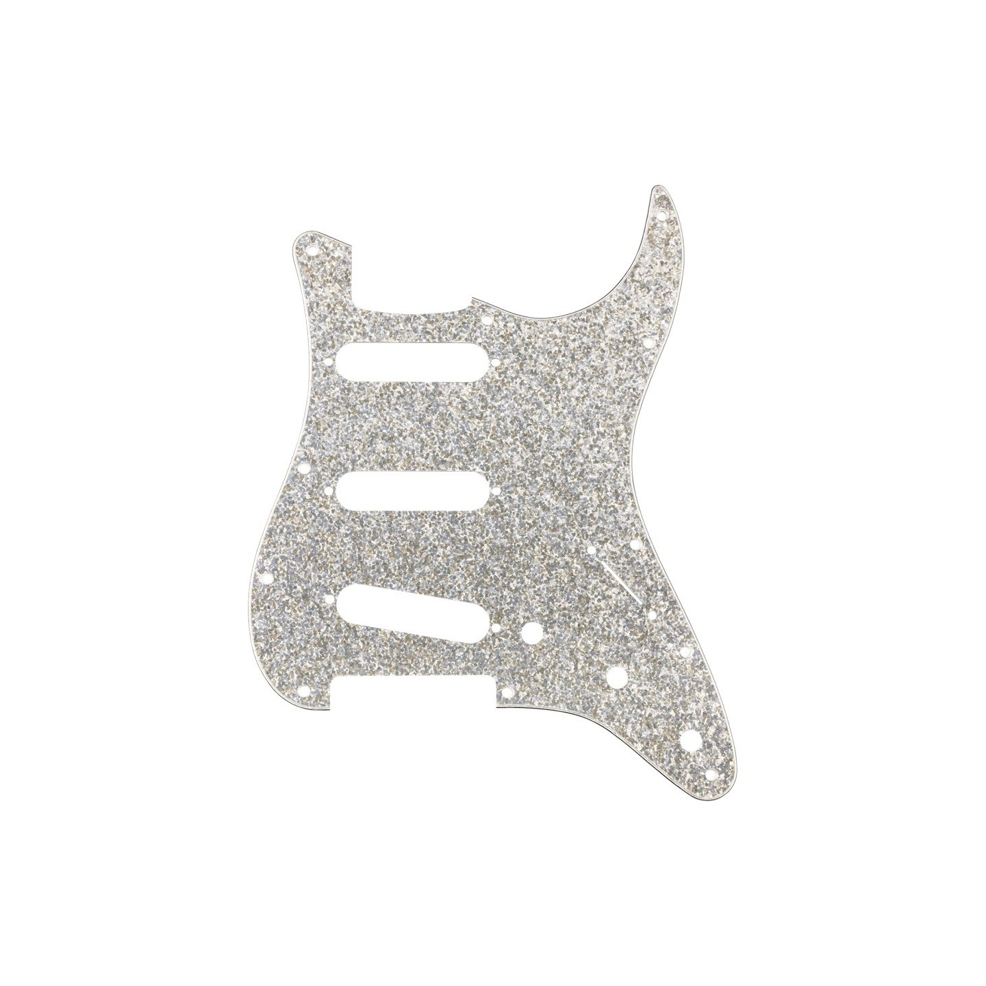 FENDER Battipenna ibrido vetro/glitterato Silver Stratocaster S/S/S - vai con la sigla