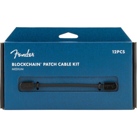 FENDER Kit di cavi patch Blockchain, taglia media, colore nero - vai con la sigla