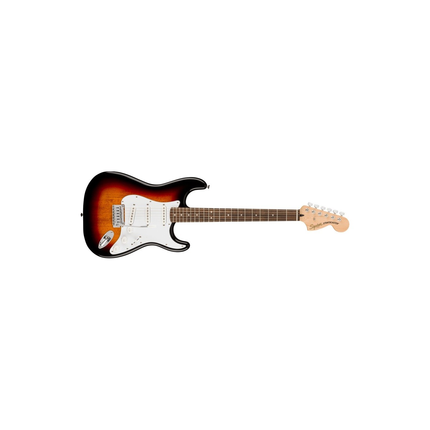 Stratocaster Affinity Series, tastiera in alloro, battipenna bianco, finitura sunburst a 3 colori. - vai con la sigla