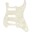 FENDER Pickguard, Stratocaster® S/S/S, 11-Hole Mount, Aged White Pearl, 4-Ply - vai con la sigla