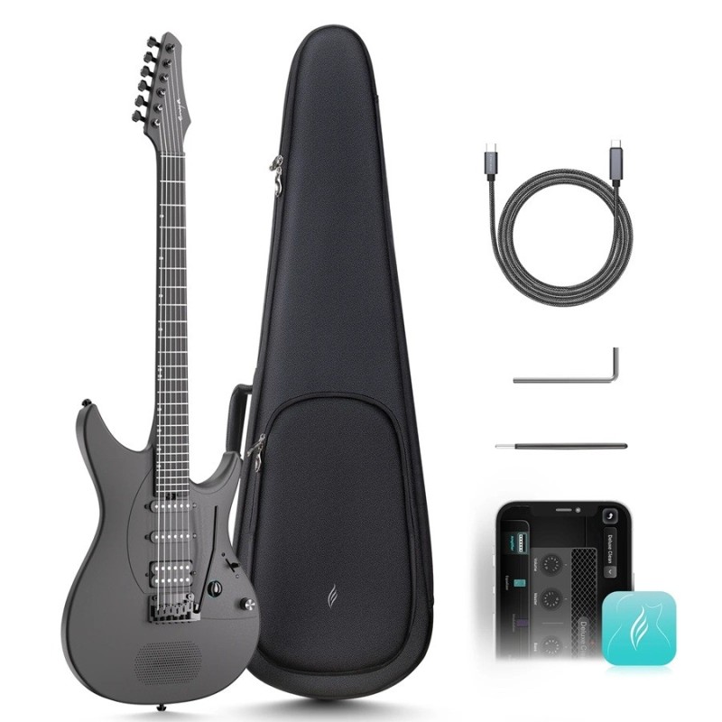 ENYA Inspire Black - smart electric guitar - vai con la sigla