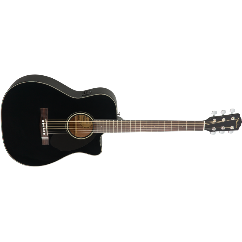 FENDER CC-60SCE Concert, Walnut Fingerboard, Black - vai con la sigla