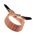 Magrabò Tracolla Stripe SC Retrò Mexico 5 cm terminali Nero fibbia Argento - vai con la sigla