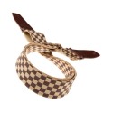 Magrabò Tracolla Stripe SC Retrò Chess 5 cm terminali Marrone fibbia Ottone - vai con la sigla