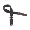 Magrabò Tracolla Stripe SC Entry Olded Nero 5 cm terminali Embossed Flores Nero fibbia Argento Antico - vai con la sigla
