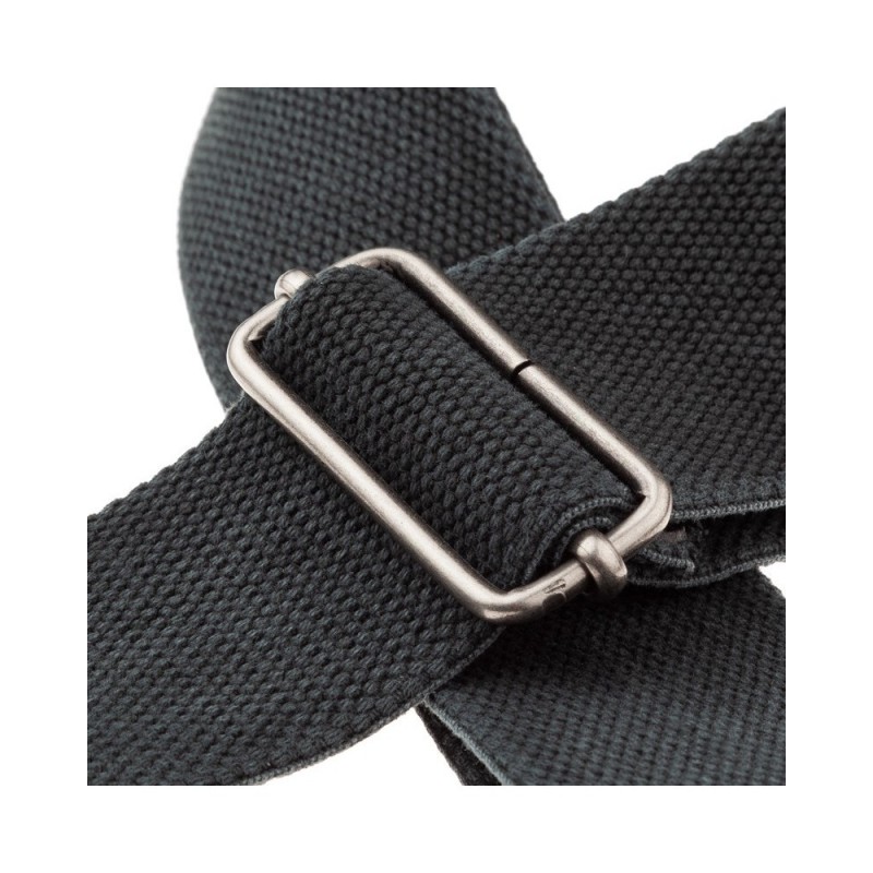 Magrabò Tracolla Stripe SC Entry Olded Nero 5 cm terminali Embossed Cocco Pros Marrone fibbia Argento Antico - vai con l