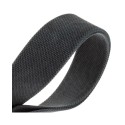 Magrabò Tracolla Stripe SC Entry Olded Nero 5 cm terminali Embossed Cocco Pros Marrone fibbia Argento Antico - vai con l