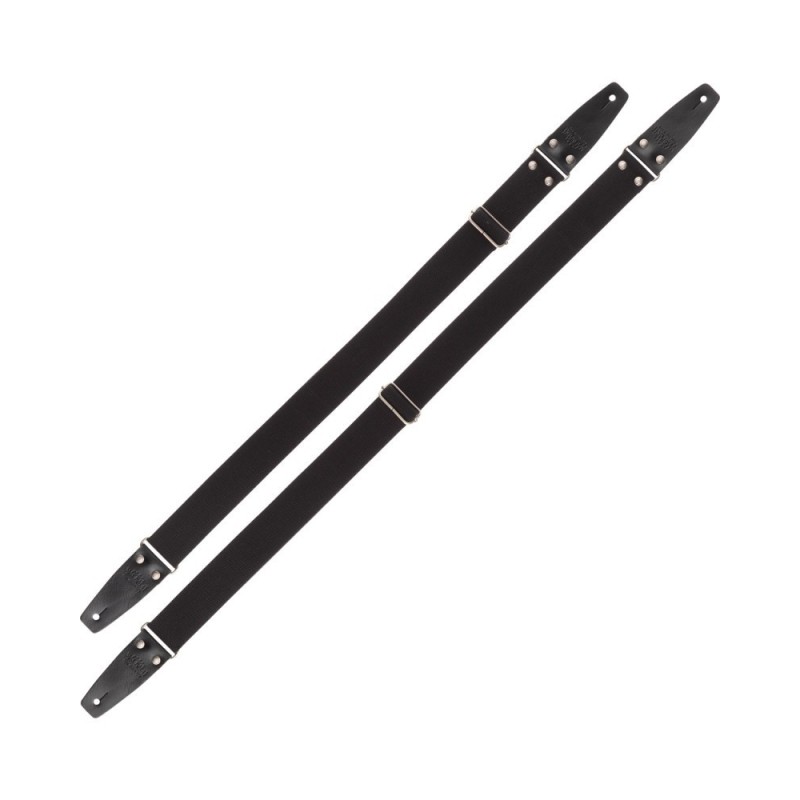 Magrabò Tracolla Stripe SC Entry Nero 5 cm terminali Nero fibbia Argento - vai con la sigla