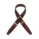 Magrabò Tracolla Stripe SC Cotton Marrone 5 cm terminali Twinkle Marrone Scuro, fibbia Recta Ottone - vai con la sigla
