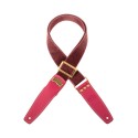 Magrabò Tracolla Stripe SS Cotton Washed Bordeaux 5 cm terminali Colors Orchidea, fibbia Recta Ottone - vai con la sigla