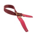 Magrabò Tracolla Stripe SS Cotton Washed Bordeaux 5 cm terminali Colors Orchidea, fibbia Recta Ottone - vai con la sigla