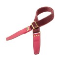 Magrabò Tracolla Stripe SS Cotton Washed Bordeaux 5 cm terminali Colors Orchidea, fibbia Recta Ottone - vai con la sigla