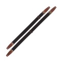 Magrabò Tracolla Stripe SC Entry Nero 5 cm terminali Marrone Scuro fibbia Ottone Antico - vai con la sigla