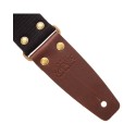Magrabò Tracolla Stripe SC Entry Nero 5 cm terminali Marrone Scuro fibbia Ottone Antico - vai con la sigla