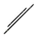 Magrabò Tracolla Stripe SC Cotton Washed Nero 5 cm terminali Twinkle Nero, fibbia Recta Ottone - vai con la sigla