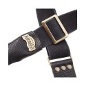 Magrabò Tracolla Stripe SC Cotton Washed Nero 5 cm terminali Twinkle Nero, fibbia Recta Ottone - vai con la sigla