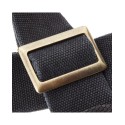 Magrabò Tracolla Stripe SC Cotton Washed Nero 5 cm terminali Twinkle Nero, fibbia Recta Ottone - vai con la sigla