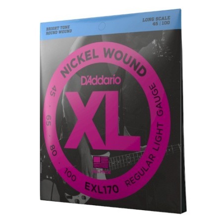 D'ADDARIO EXL170 Nickel Wound Bass, Light, 45-100, Long Scale