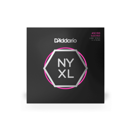 D'ADDARIO NYXL45130, Set Long Scale, Regular Light 5-String, 45-130
