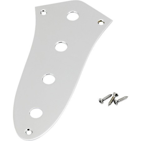 FENDER Jazz Bass® Control Plate, 4-Hole (Chrome) - vaiconlasigla