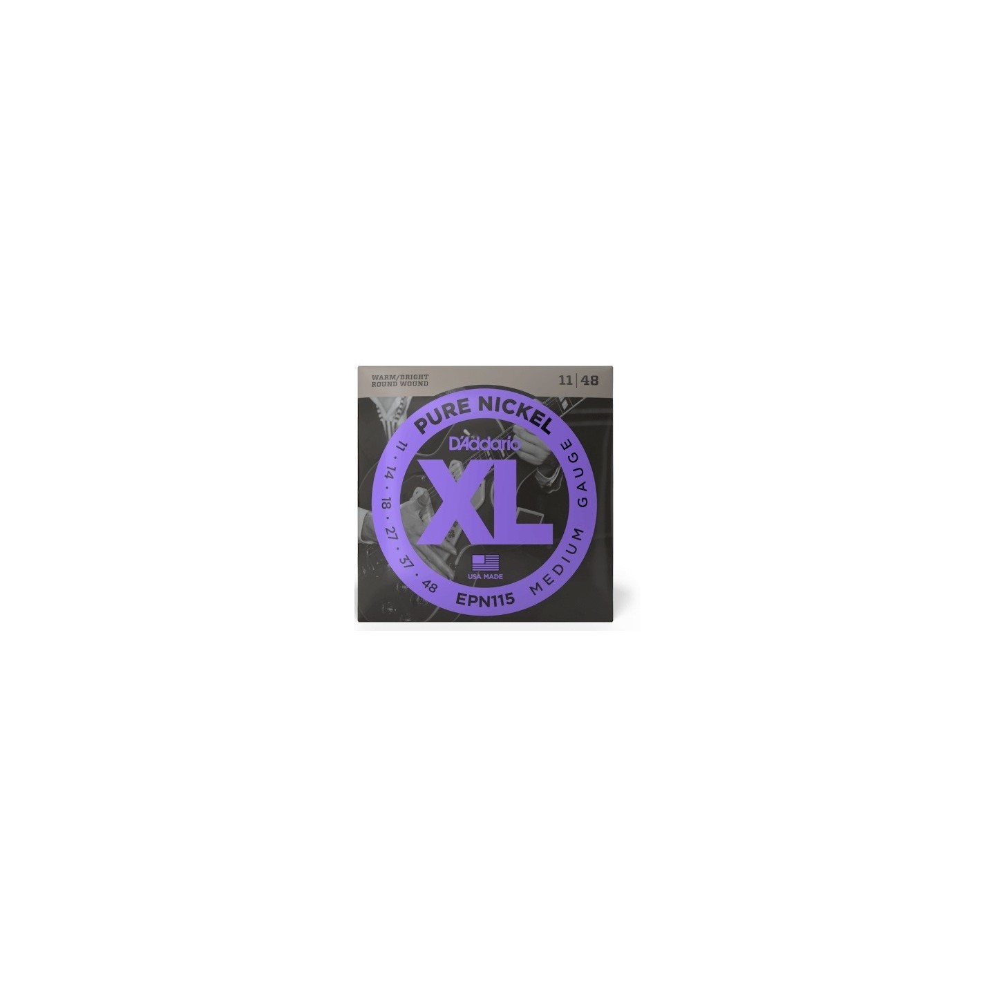 D'ADDARIO EPN115, nichel puro chitarra elettrica, Blues/Jazz Rock, 11-48 - vai con la sigla