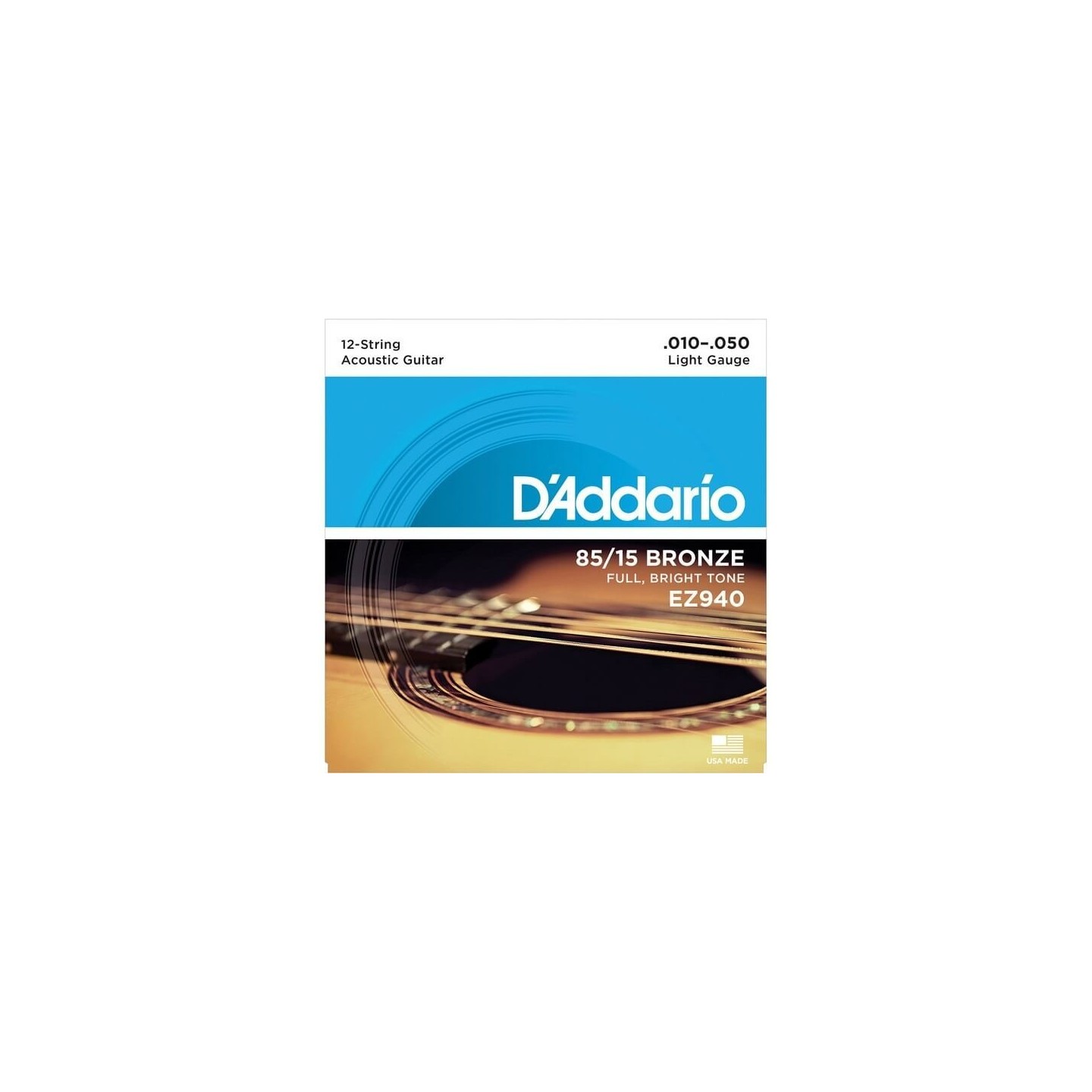 D'ADDARIO EZ940 10-50 MUTA PER CHITARRA ACUSTICA 12 CORDE - vaiconlasigla