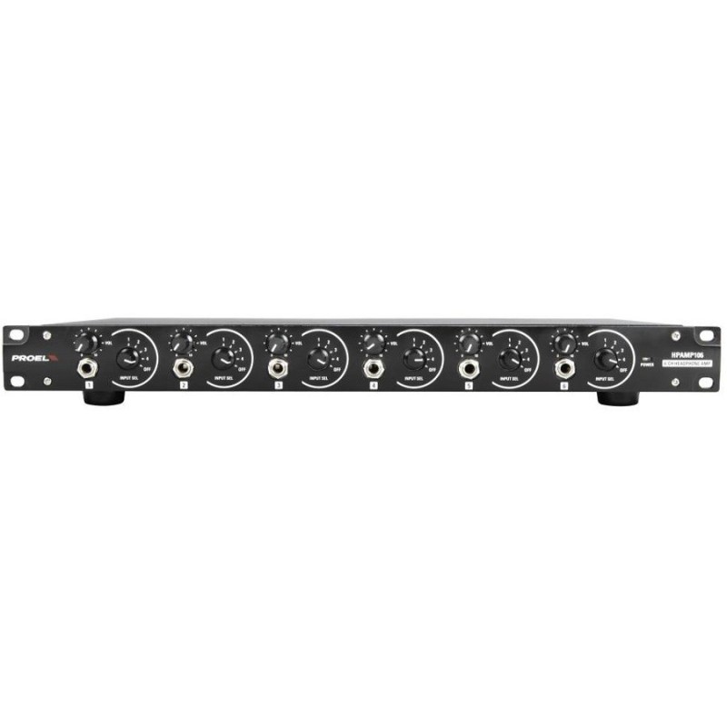PROEL HPAMP106, Amplificatore per cuffie  a 6 canali indipendenti. - vai con la sigla